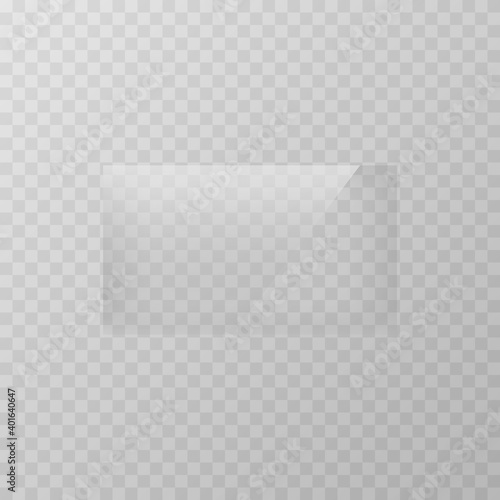 Vector glass. Transparent effect, window, mirror. Reflection, glare. PNG glass. PNG window. Glass frame, glass surface.