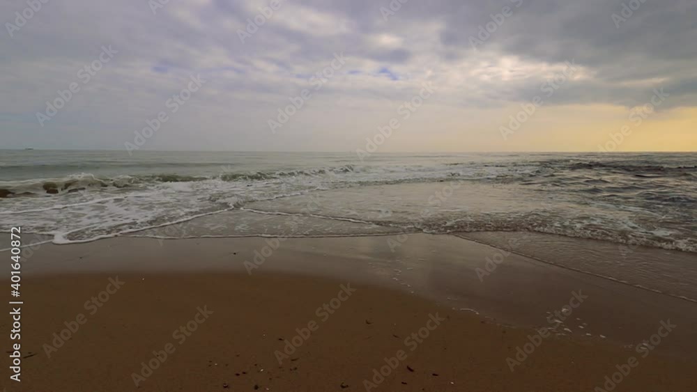 Amazing scenic coastal view with flowing waves Amazing scenic coastal view with flowing waves