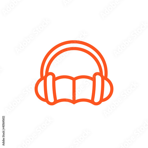 audiobook icon on white