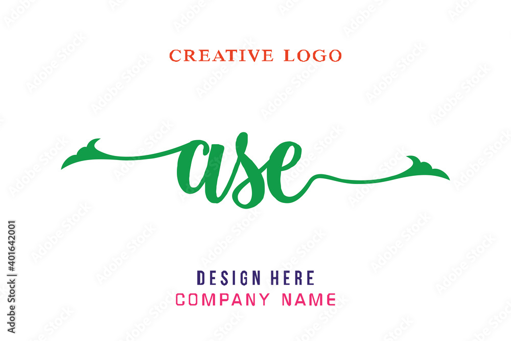 Ase lettering logo is simple, easy to understand and authoritative ...