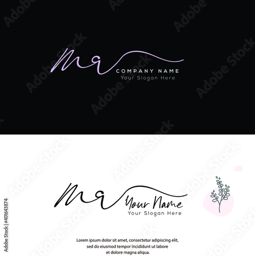 M A MA Initial letter handwriting and signature logo. Beauty vector initial logo .Fashion, boutique, floral and botanical