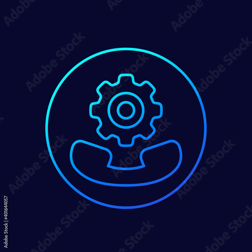 call settings line vector icon
