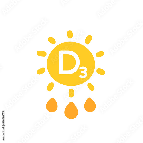 d3 vitamin icon with a sun