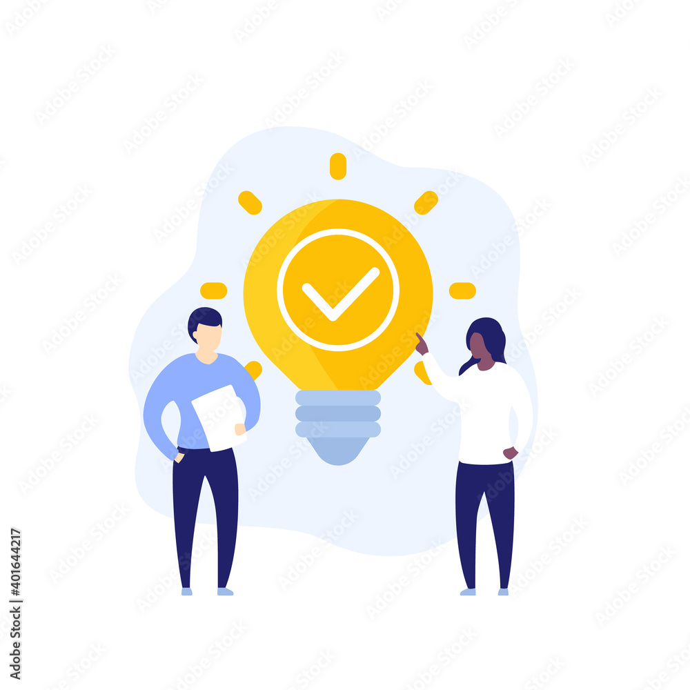 people and an idea vector illustration people and an idea vector illustration