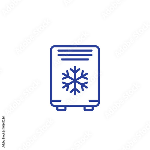 air conditioner, mobile ac line icon on white