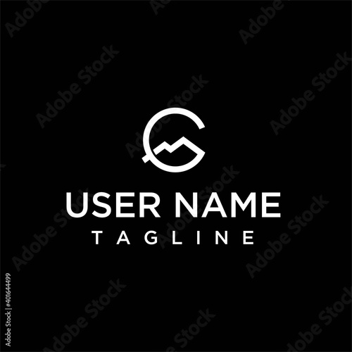 Circular letter cm logo design vector illustration, abstract letter cm circle logo design template vector image, circular letter cm logo image