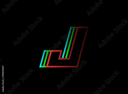 J number font fast, speed motion logo. Sport style futuristic oblique design for   delivery posters, industrial, racing identify and more