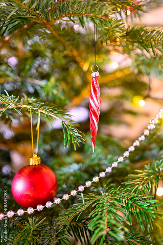 christmas tree full with colorful and decorative balls