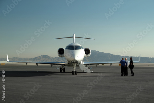 Private Jet on runway
