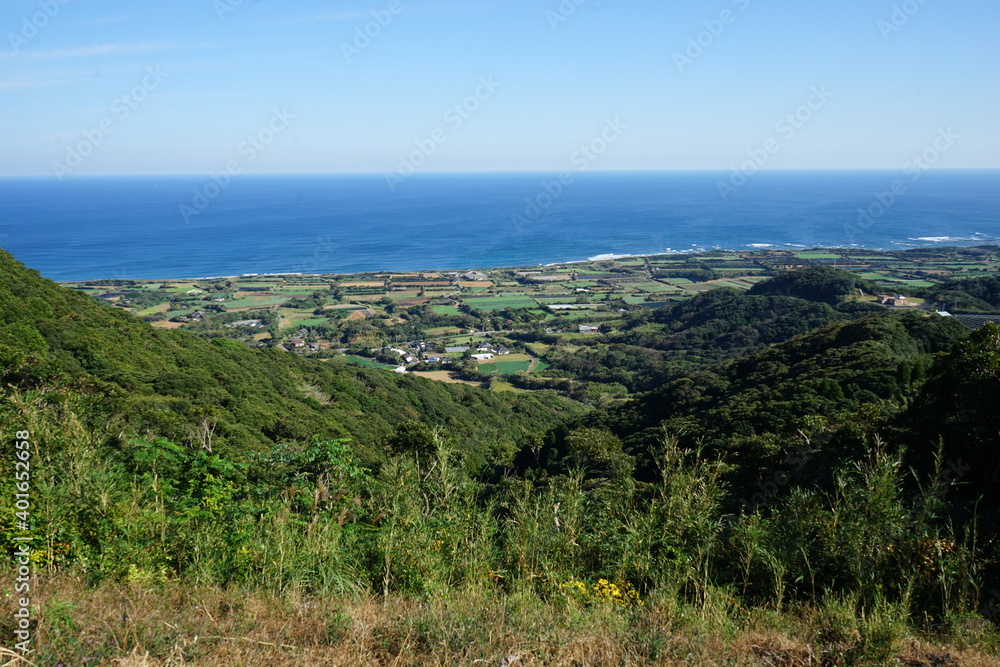 Scenic view from Amagakura observatory, in Tanegashima island, Kagoshima, Japan - 鹿児島県 種子島 天女ヶ倉 展望台からの眺望 Scenic view from Amagakura observatory, in Tanegashima island, Kagoshima, Japan - 鹿児島県 種子島 天女ヶ倉 展望台からの眺望
