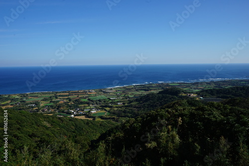 Scenic view from Amagakura observatory, in Tanegashima island, Kagoshima, Japan - 鹿児島県 種子島 天女ヶ倉 展望台からの眺望