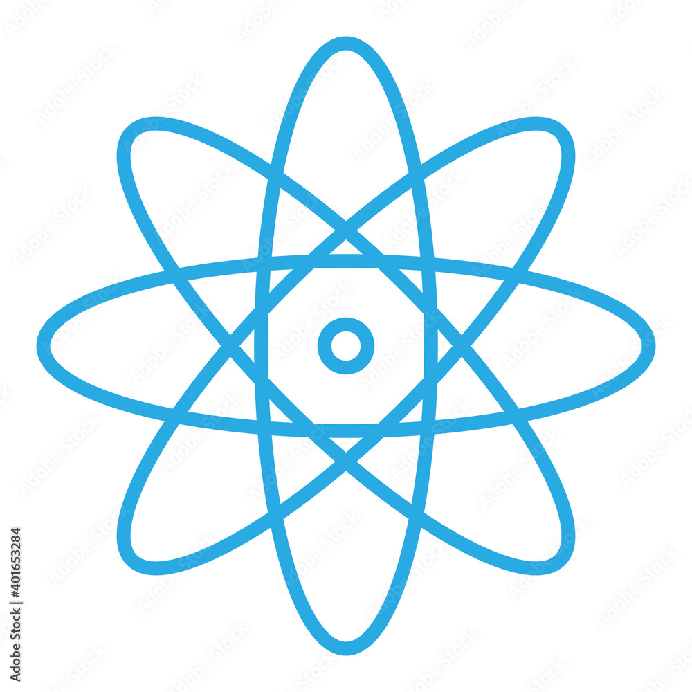 Atom icon illustration Simple atom medical symbol Atom icon illustration Simple atom medical symbol