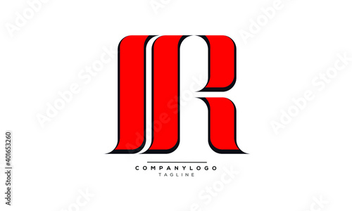 IR icon monogram letter text alphabet logo design