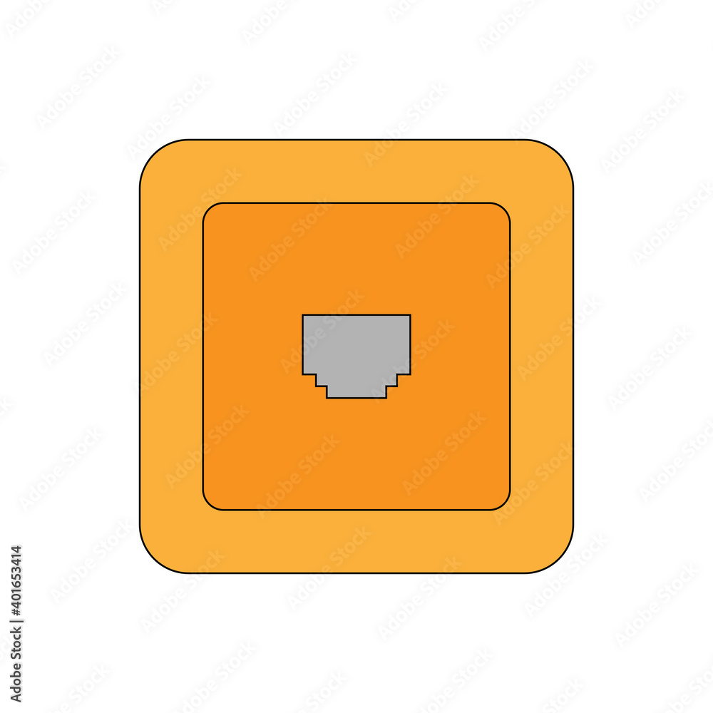 Simple illustration of socket plug icon isolated on background Simple illustration of socket plug icon isolated on background