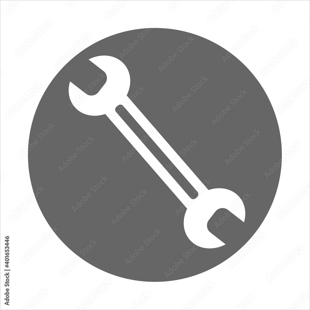 Simple illustration of spanner icon for apps and websites Concept of work tool Simple illustration of spanner icon for apps and websites Concept of work tool