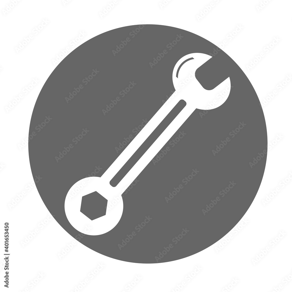 Simple illustration of spanner icon for apps and websites Concept of work tool Simple illustration of spanner icon for apps and websites Concept of work tool