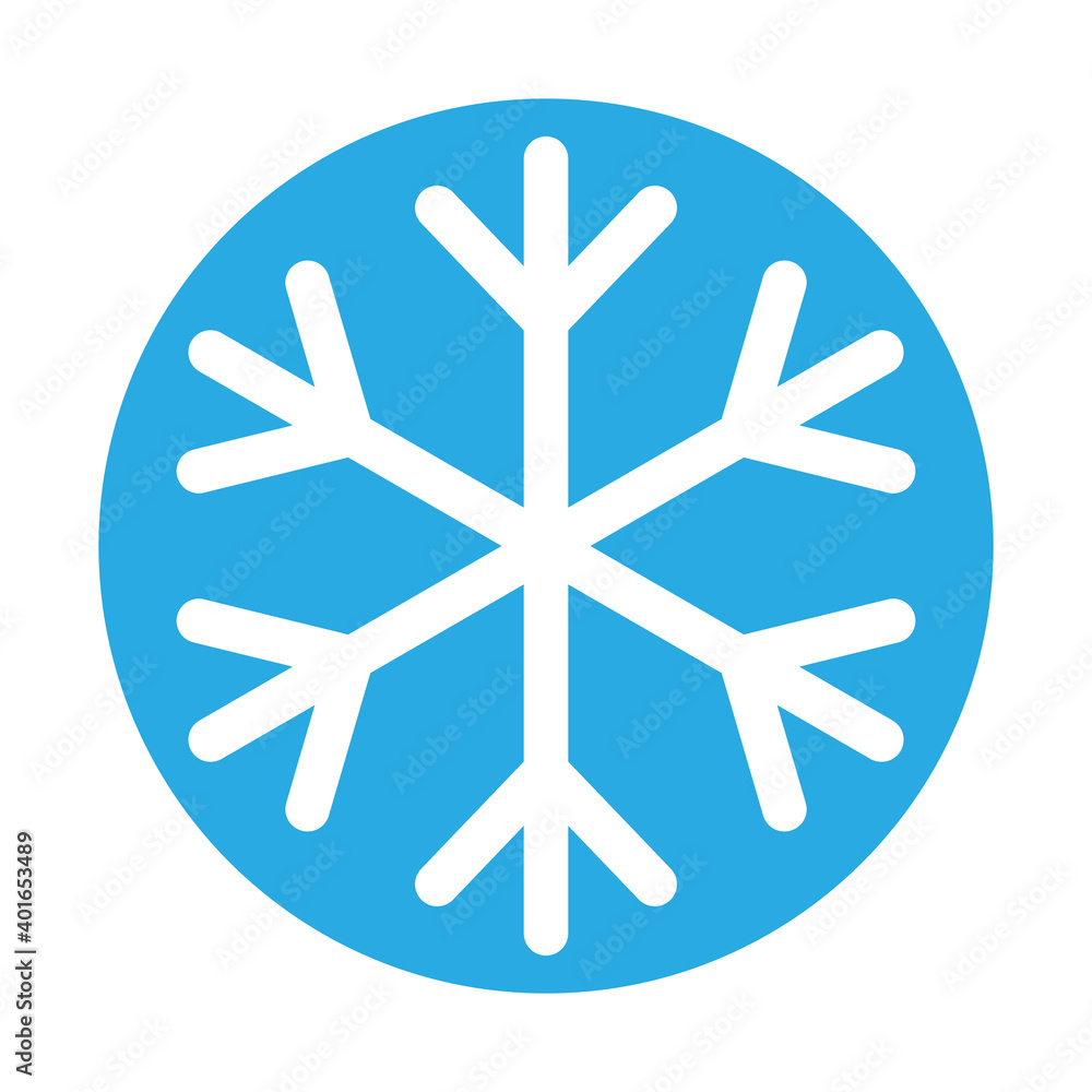 Simple illustration of winter snowflake for Christmas holiday Simple illustration of winter snowflake for Christmas holiday