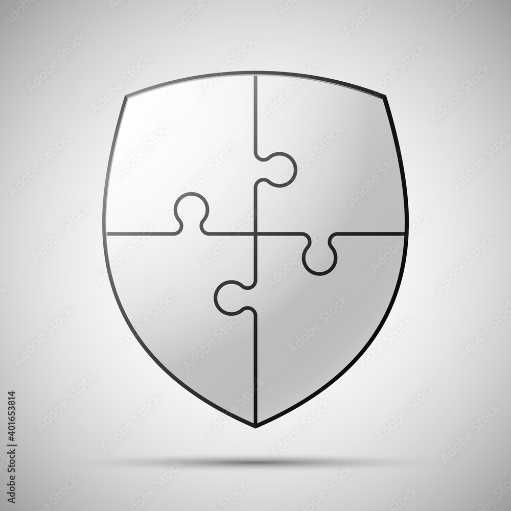 puzzle shield background. illustration puzzle shield background. illustration