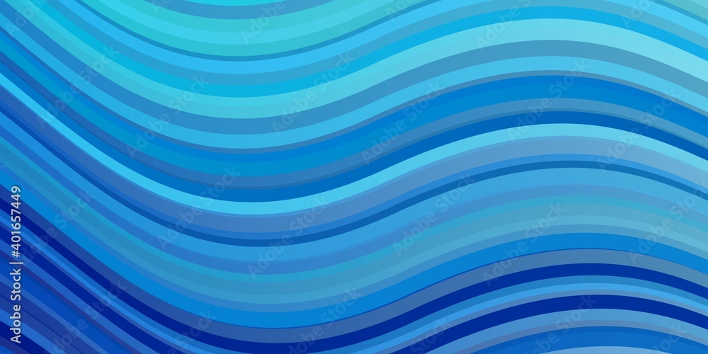 Fototapeta premium Light BLUE vector background with wry lines.