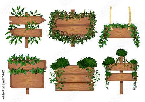 Tropical Lianas Signboards Set