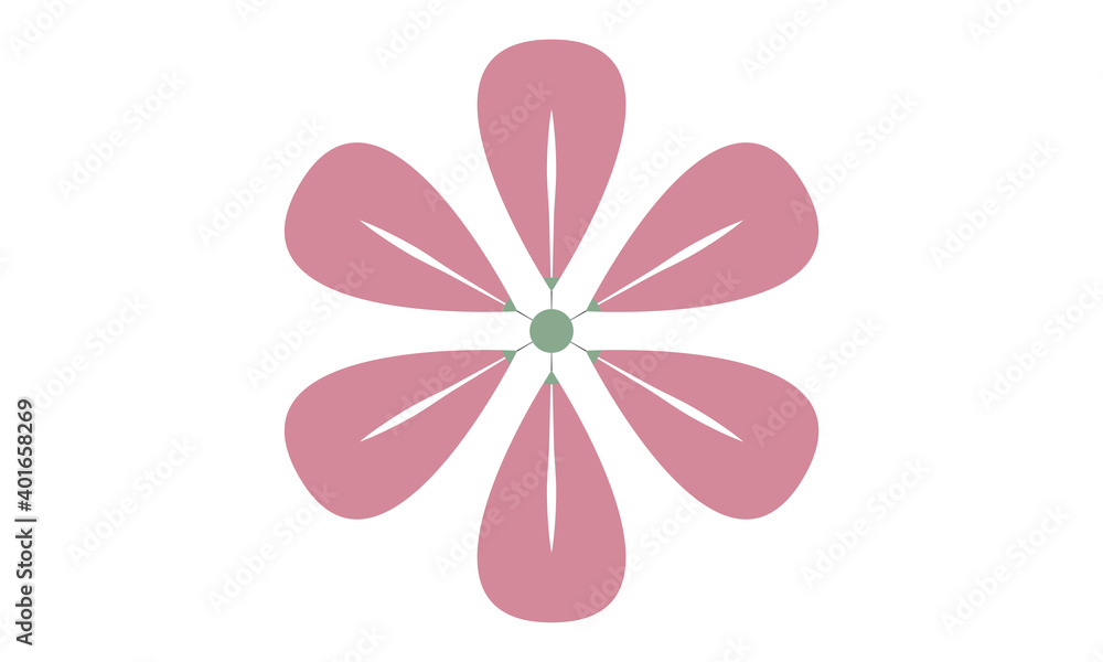 Pink flower beauty vector logo.Simple icon. Pink flower beauty vector logo.Simple icon.