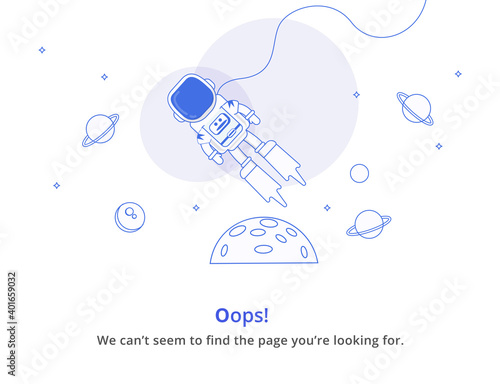 Error 404 concept for landing page