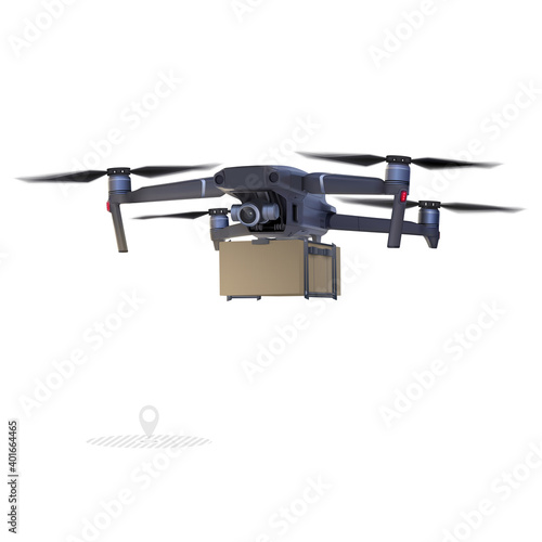 Realistic drone delivers the goods.
