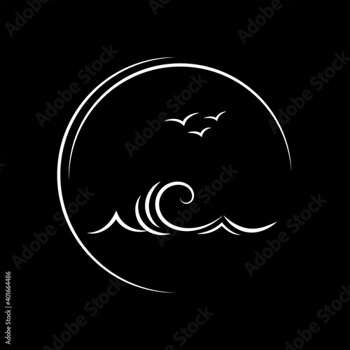 The waves of the sea