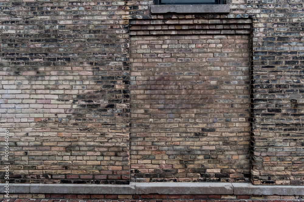 Naklejka premium Urban Brick with Framed Section