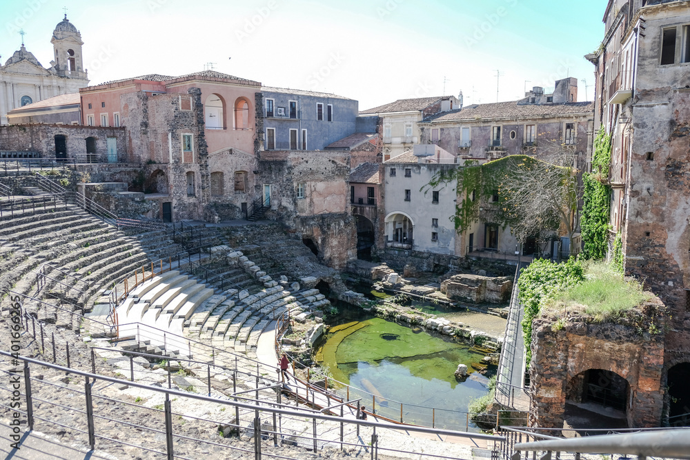Anfiteatro, romano, spalti, spettacolo, storia, città, antichità