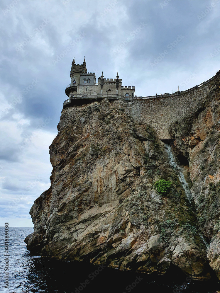 Swallow's Nest is a tourist attraction in Yalta, Crimea. one of the main tourist attractions on the crimean coast. the tourist center of Big Yalta