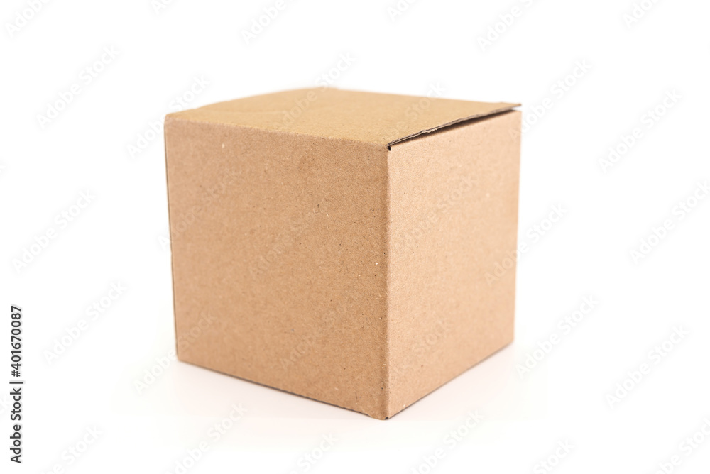 cardboard box isolated on white background with clipping path. Suitable for food, cosmetic or medical packaging. cardboard box isolated on white background with clipping path. Suitable for food, cosmetic or medical packaging.