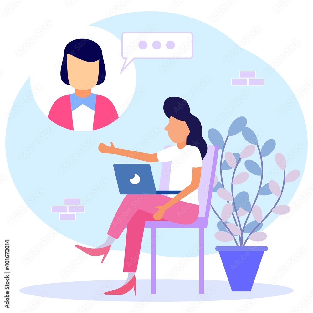 Illustration vector graphic cartoon character of online education Illustration vector graphic cartoon character of online education