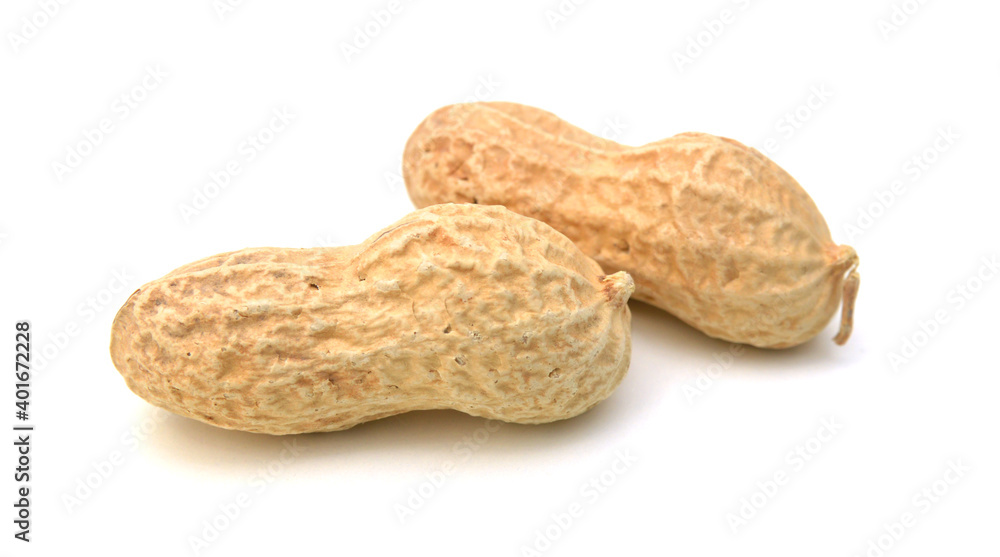 Composition from nuts on the white isolated background Composition from nuts on the white isolated background