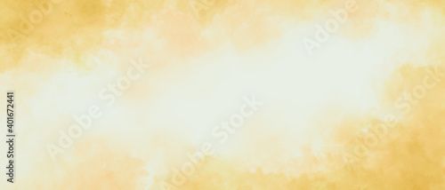 Yellow brown orange abstract watercolor background