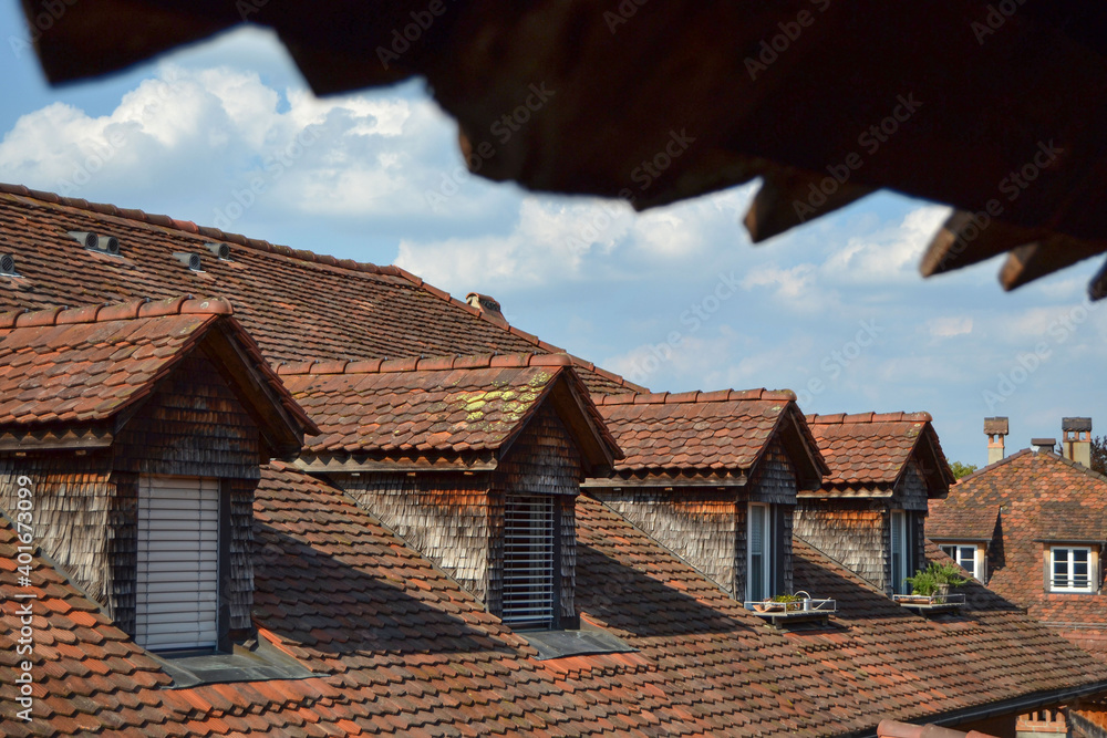 Shot of a roofs of buildings