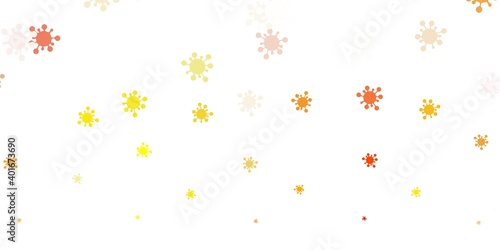 Light pink, yellow vector texture with disease symbols.