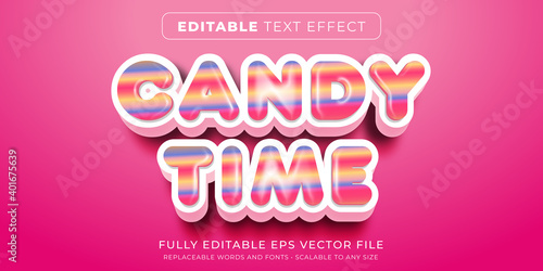 Editable text effect in candy cane style