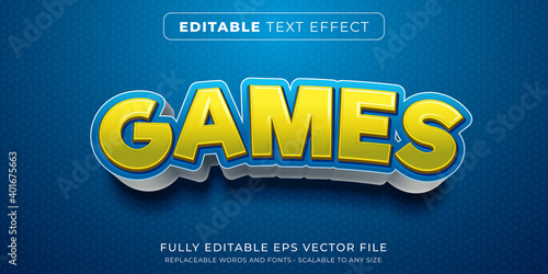 Editable text effect in cartoon game title style