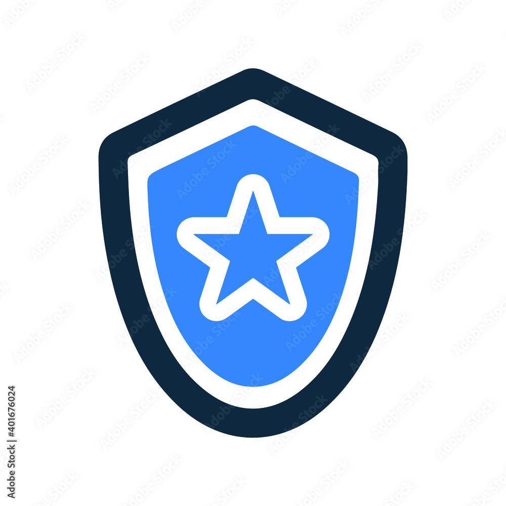 Protect, star, security line icon. Editable vector isolated on a white background. Protect, star, security line icon. Editable vector isolated on a white background.