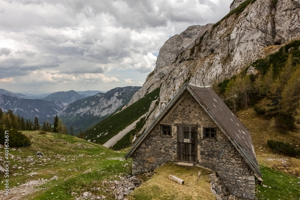old house made of stones while hiking