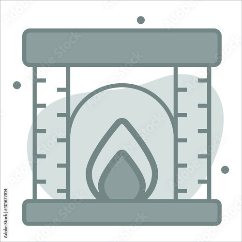 fireplace icon, modern style Christmas and New Year line icon, Isolated winter holiday symbols