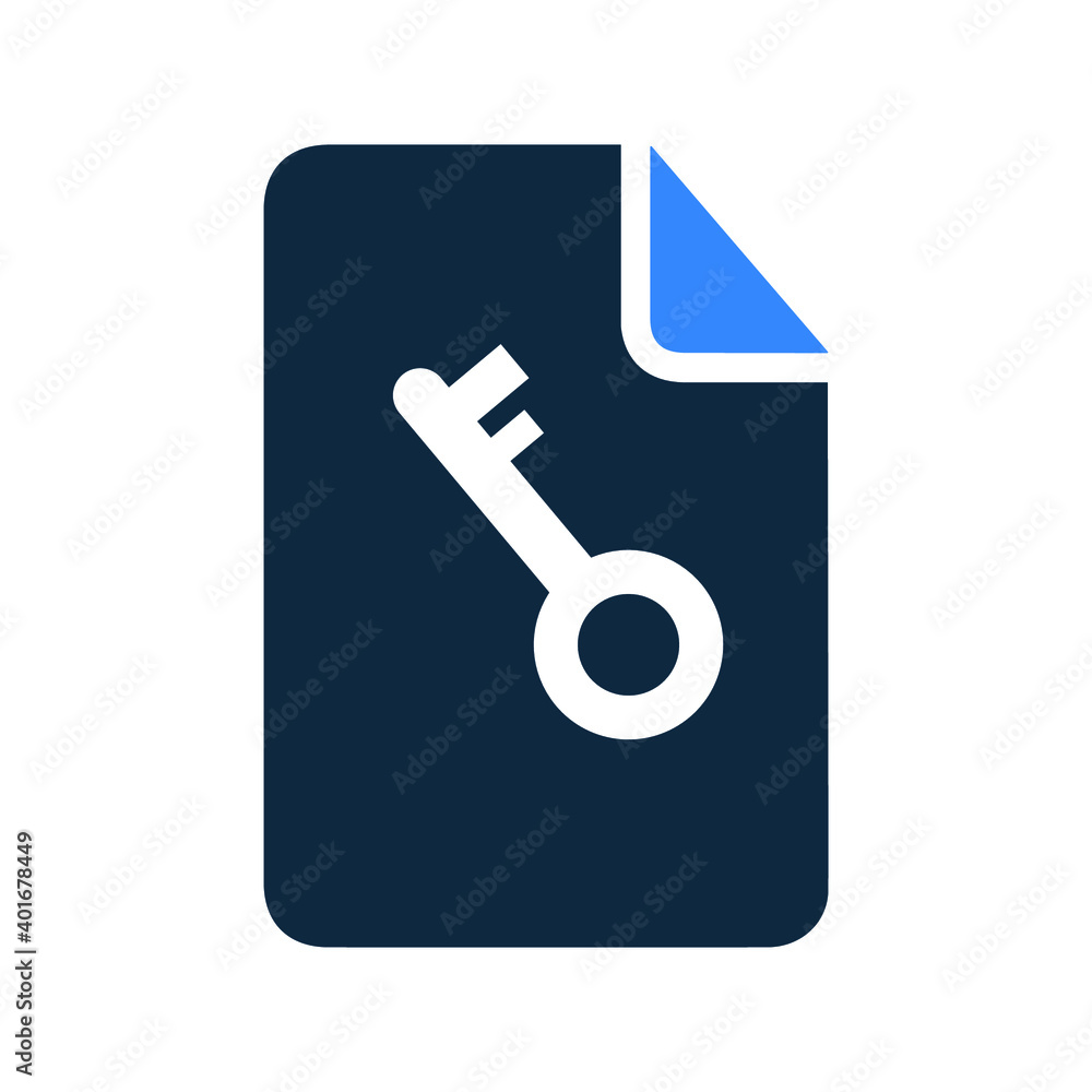 Document security icon. Glyph vector isolated on a white background. Document security icon. Glyph vector isolated on a white background.