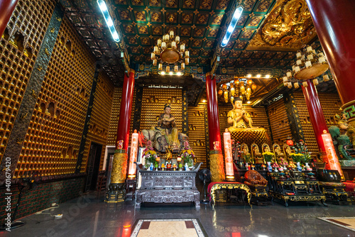 Interior of Thousand Buddha Temple or Chua Van Phat pagoda in District 5  Ho Chi Minh City  Vietnam