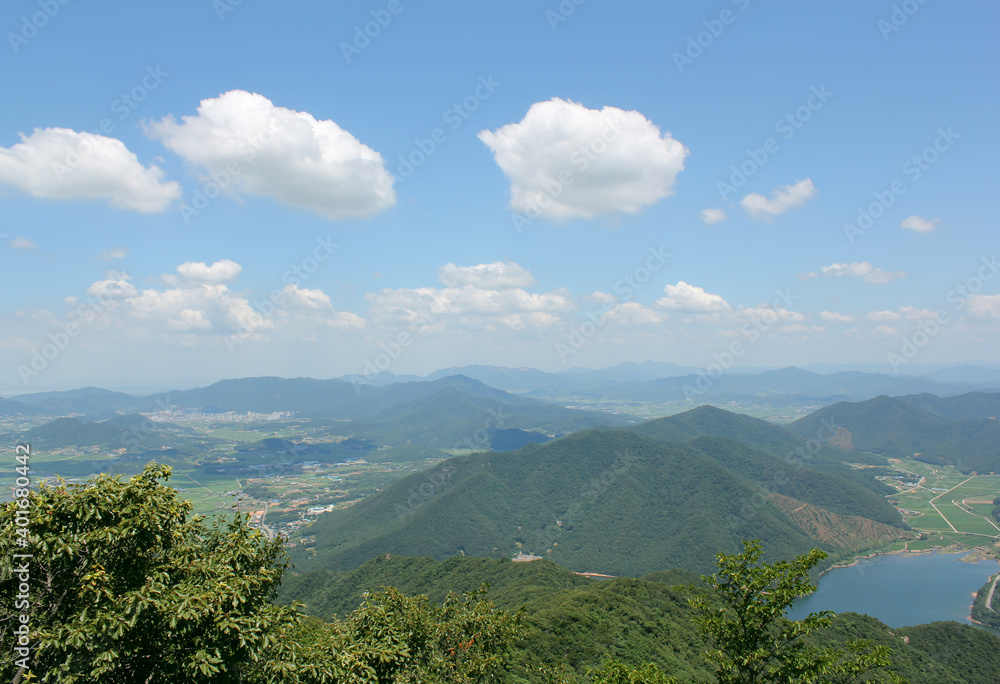 mountains and the beautiful blue sky mountains and the beautiful blue sky
