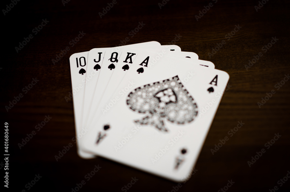 Obraz premium Spades royal flush