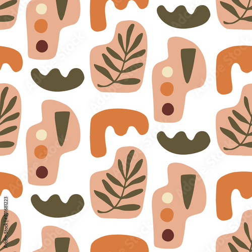 Modern Natural Abstractions seamless pattern