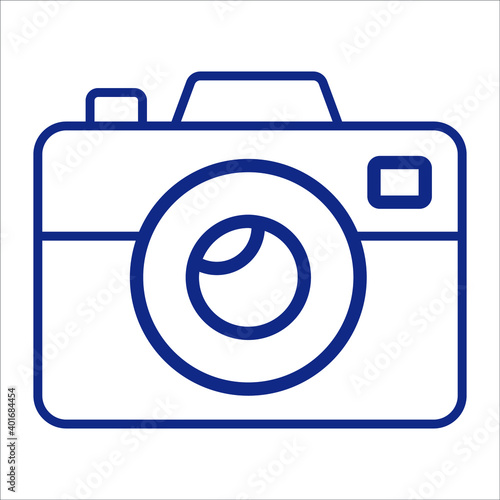 camera icon, modern style Christmas and New Year line icon, Isolated winter holiday symbols