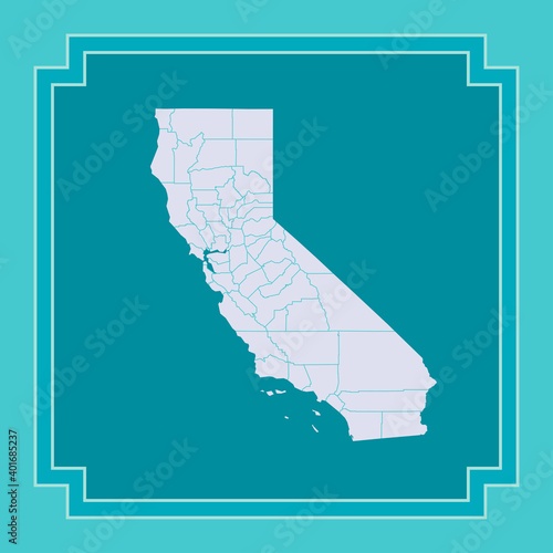 vector map of California