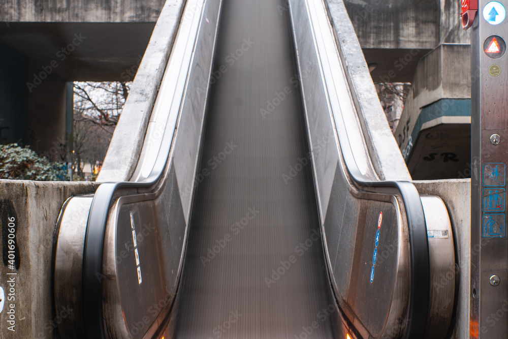 Long term exposure of escalator